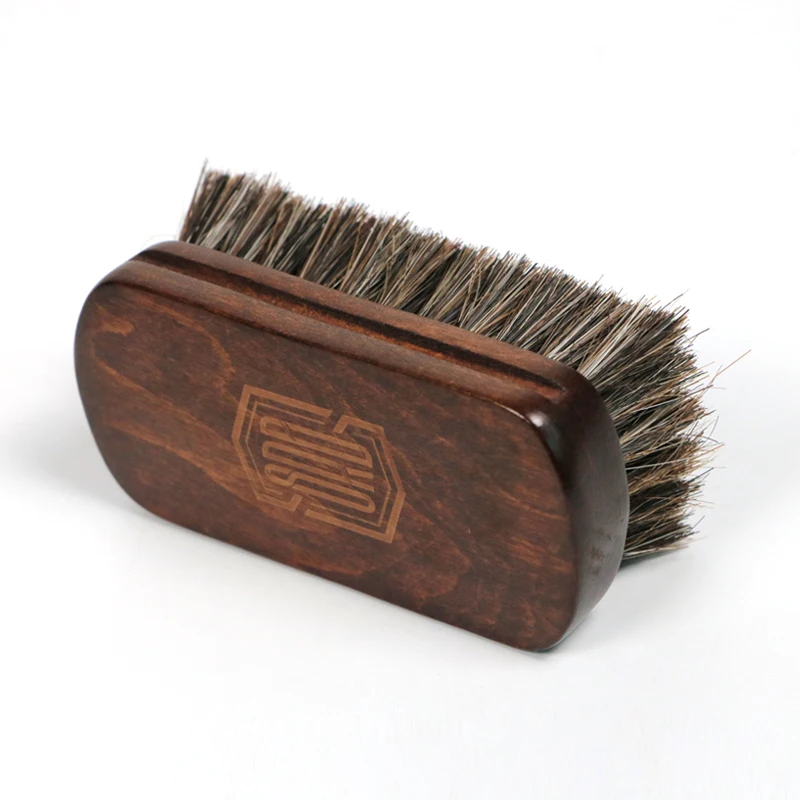 Horse Hair Car Wash Brush Small Wooden Handle Interior Cleaning Brush