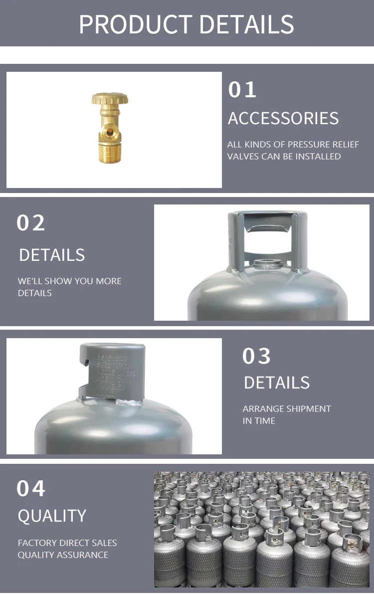 Dot Ce Iso4706 Bv 12.5kg26.5l Tare Weight 15kg Lpg Propane Butane Gas