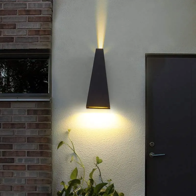 Outdoor 6W 10W led wall lamps black decorative garden led wall lights
