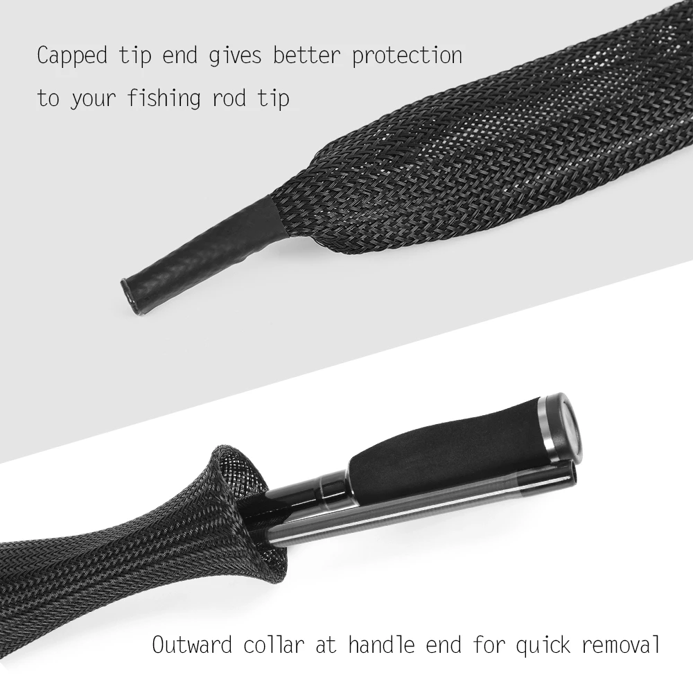 Peche 170cm Braided Fishing Rod Cover Sleeve Rod Protector Expandable