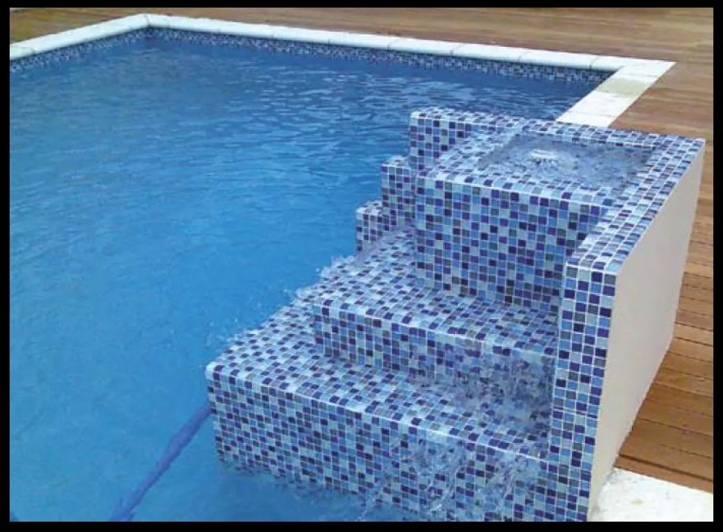 Blue ceramic material mosaic swimming pool tiles