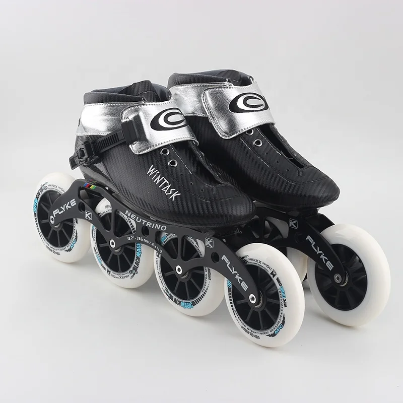 Profession Speed Inline Skates Wheels Full Carbon Fiber Competition