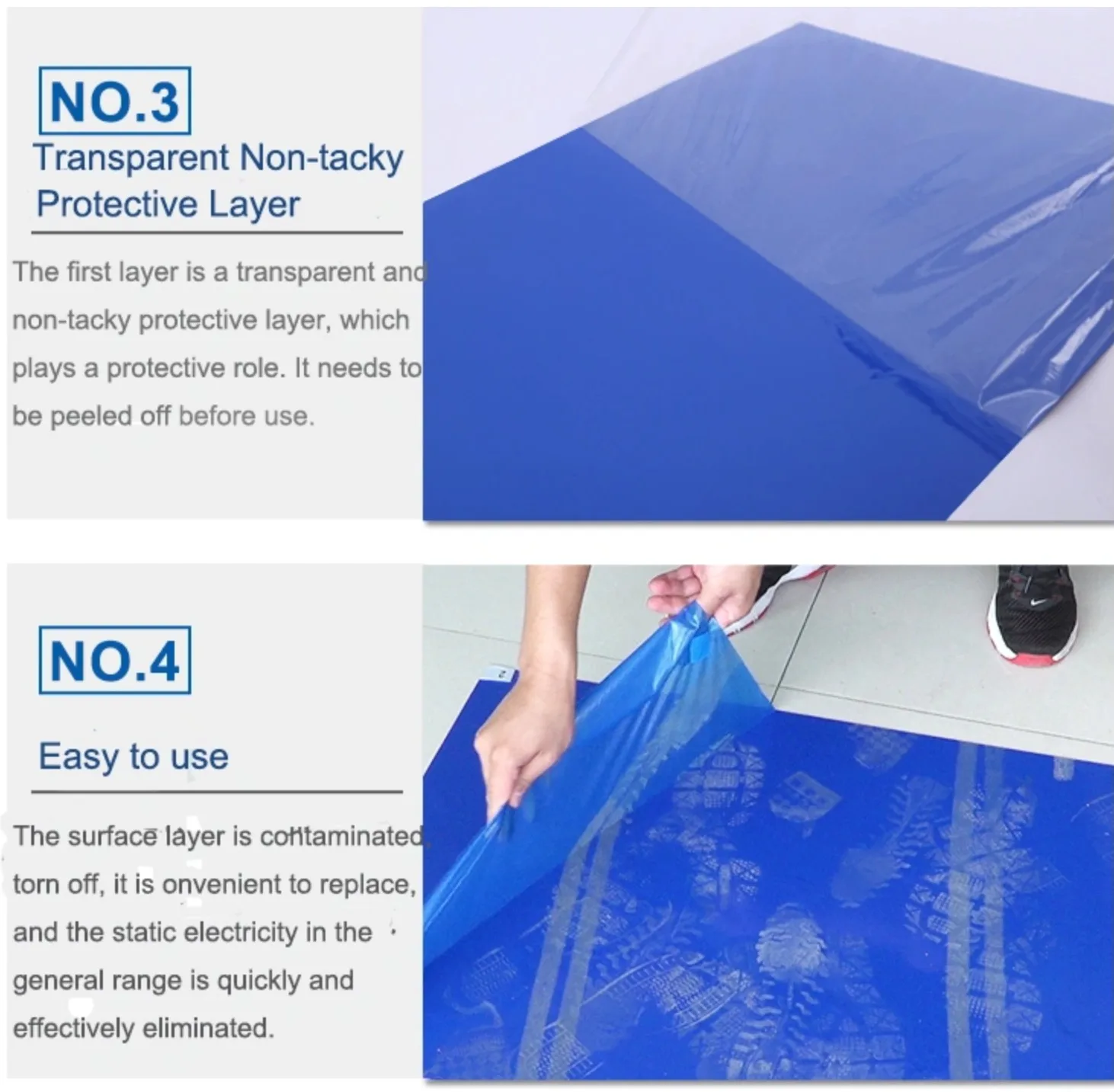 45um Low Ldpe Sticky Clean Room Adhesive Floor Mat Buy Adhesive Floor