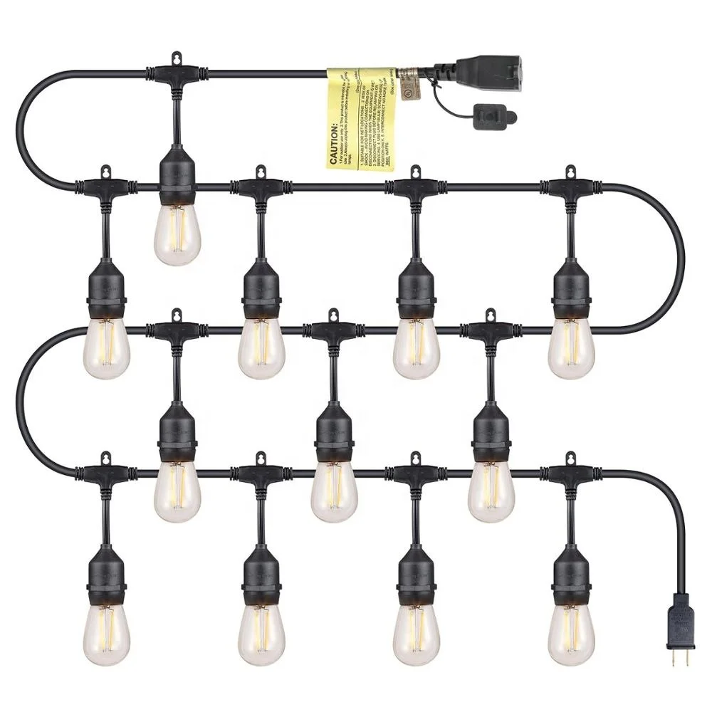 Waterproof LED Outdoor Solar String Lights/1W Vintage Edison Bulbs - 27 Ft Heavy Duty Patio Lights