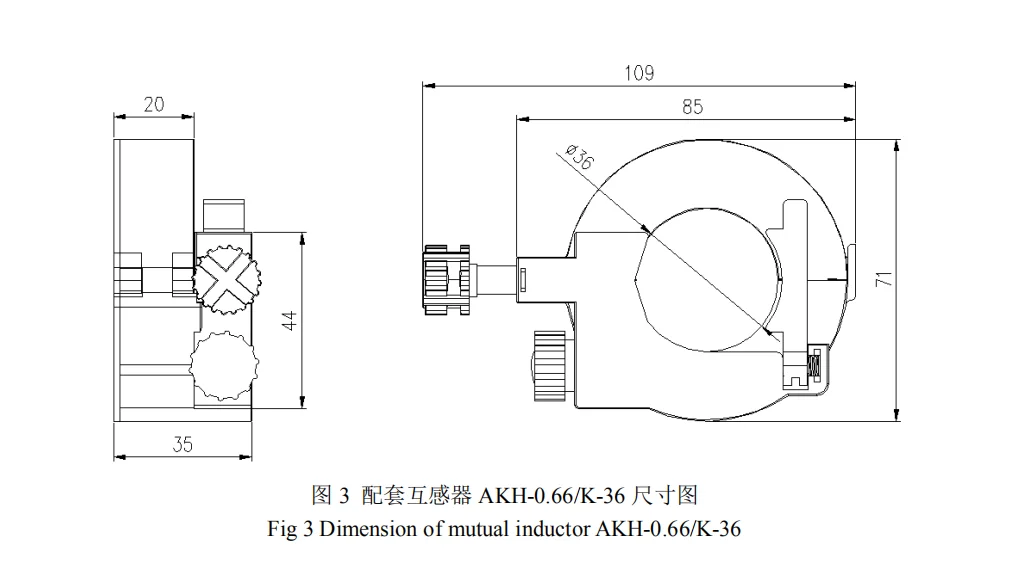 Acrel 300286.SZ small size AEW100-D36 electrical 3 phase wireless lora kwh meter with RS485 modbus - ANKUX.COM