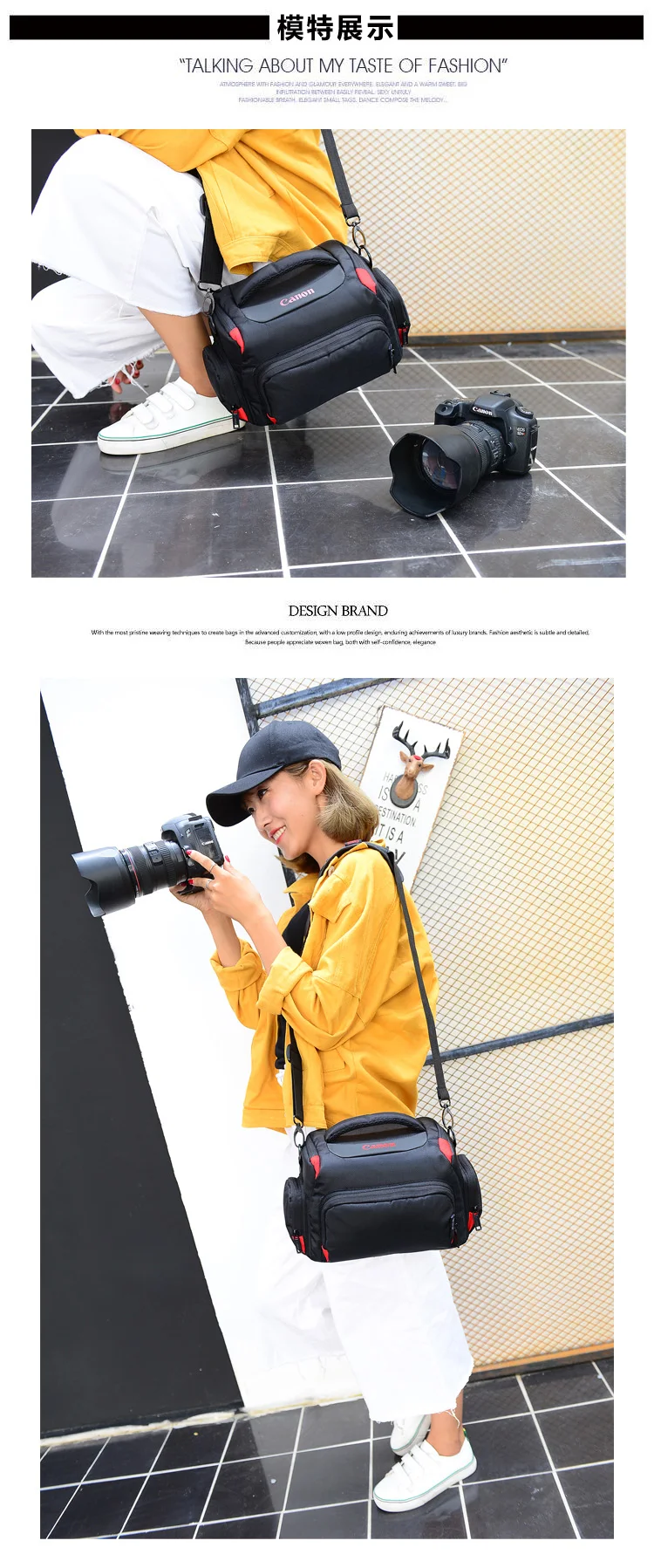 Factory Professional Fashion Waterproof DSLR Camera Case Bags For 50D 60D 70D