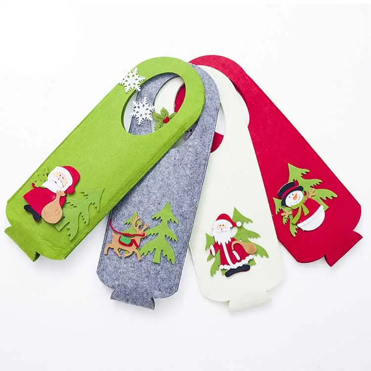 cute christmas wine bags