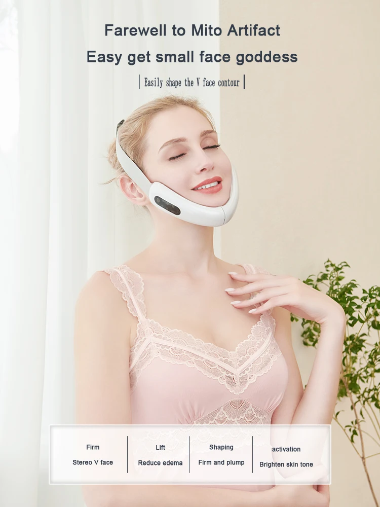 Vibration Facial Massage Double Chin Slimming Massager V Face Shaping
