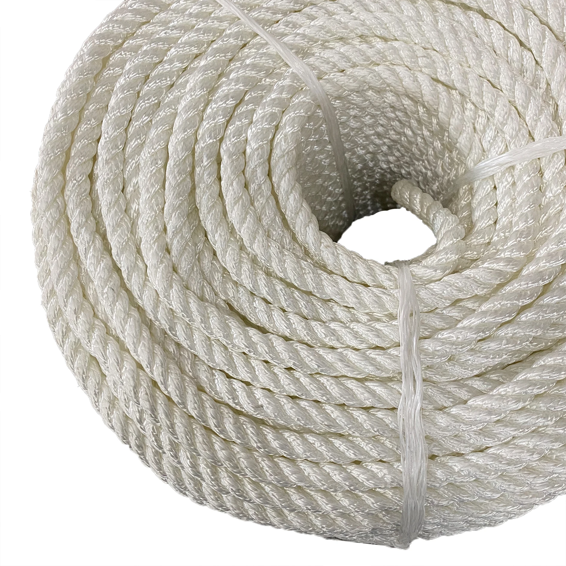 Hawser laid polyamide 3 strand twist nylon rope for sale, View rope for