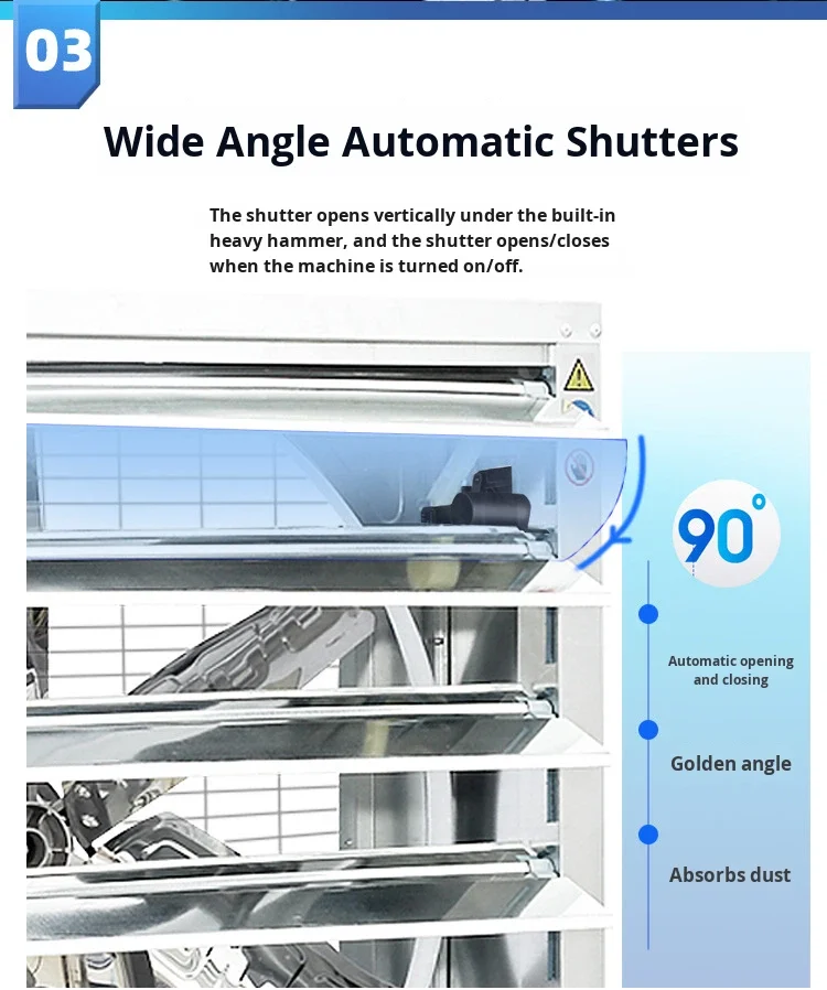 Power Louvered Exhaust Fan, 380/220V, Stainless - detail 14