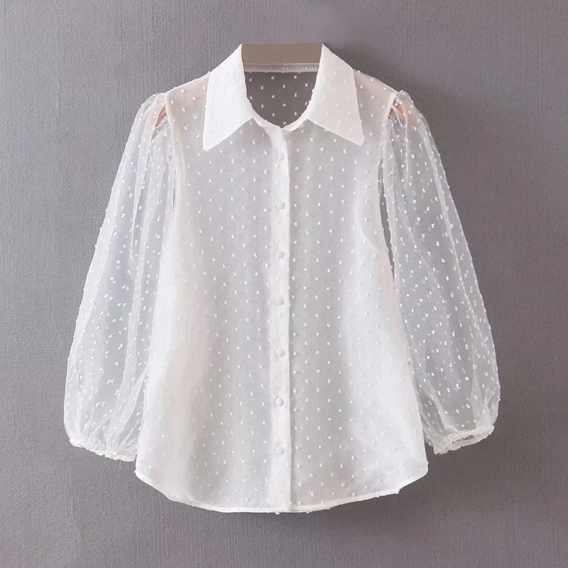 Venta al por mayor blusas blancas transparentes Compre Venta al por mayor blusas blancas transparentes Compre