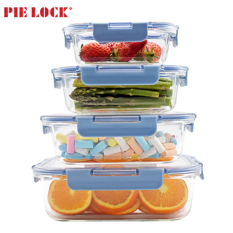 Leakproof Glass Storage Container Food Prep Containers With Lids Meal