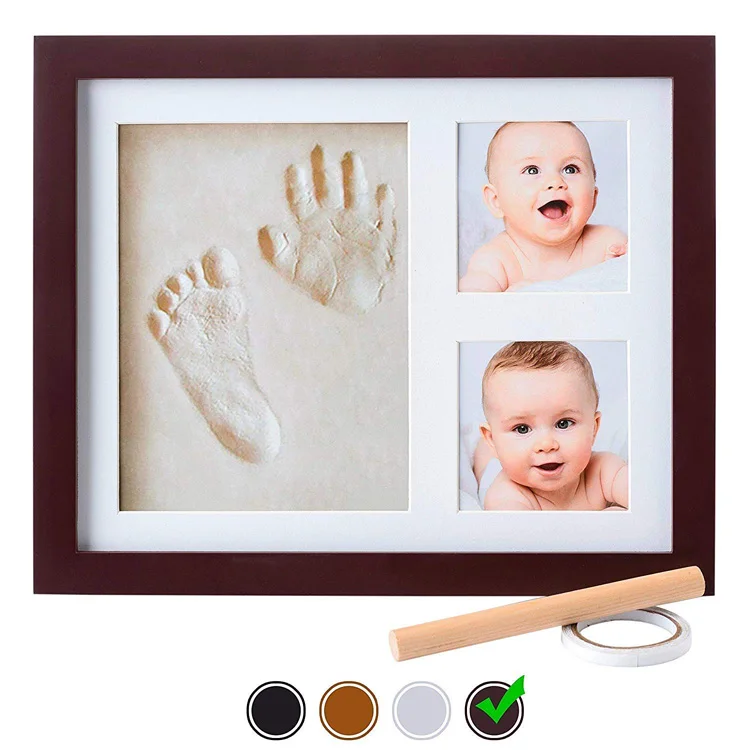 Original Design Baby Handprint Kit & Footprint Photo Frames as Baby Gift