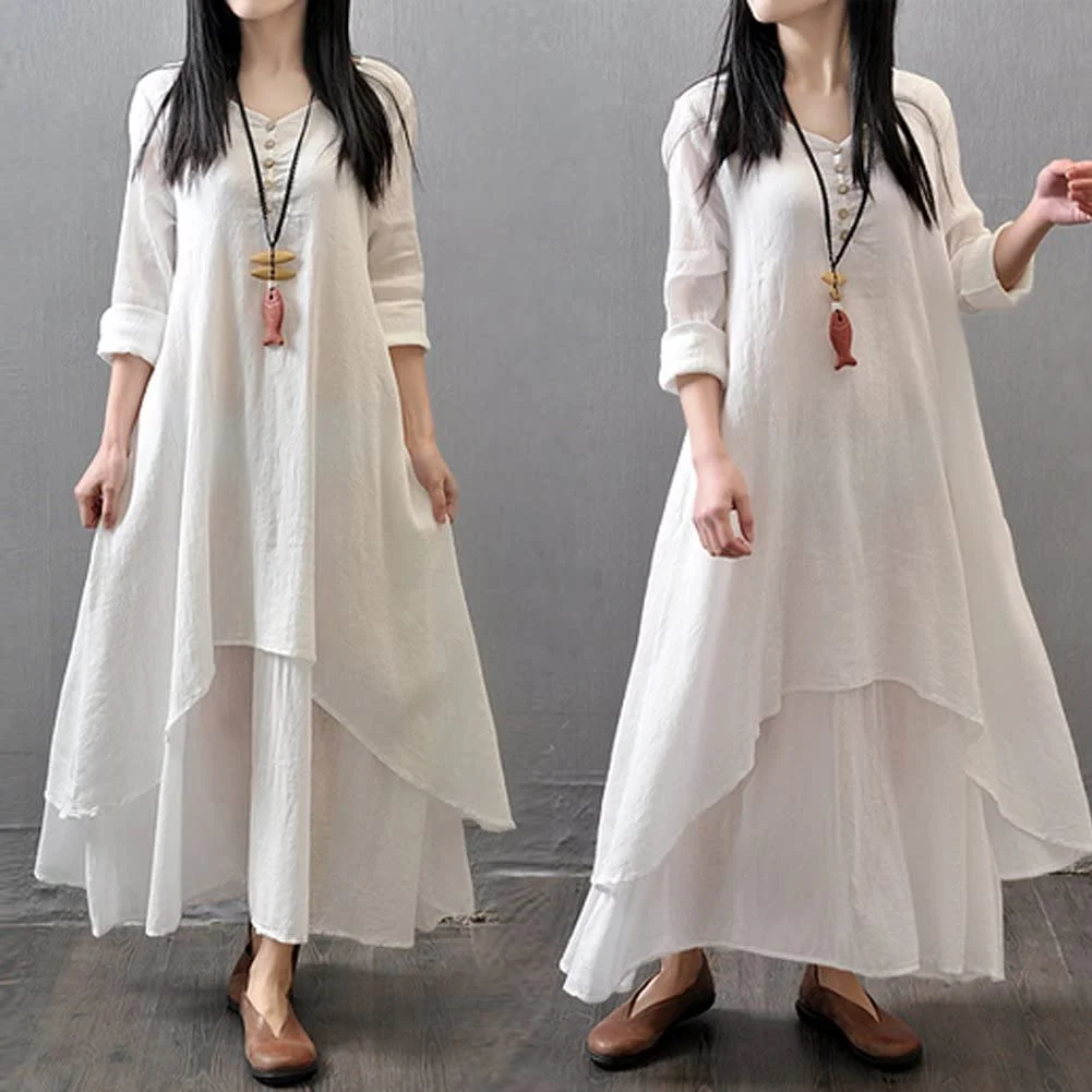 Платье Хлопок Длинный Рукав фото 4