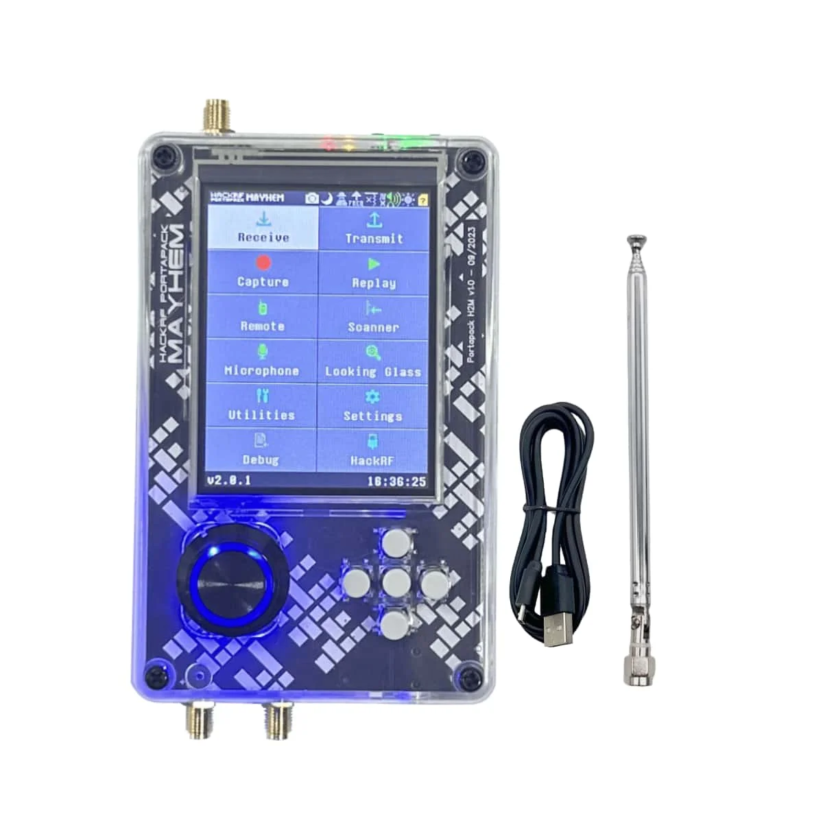 HackRF One R9 V2.0.1 SDR Radio with PortaPack H2M, 3.2