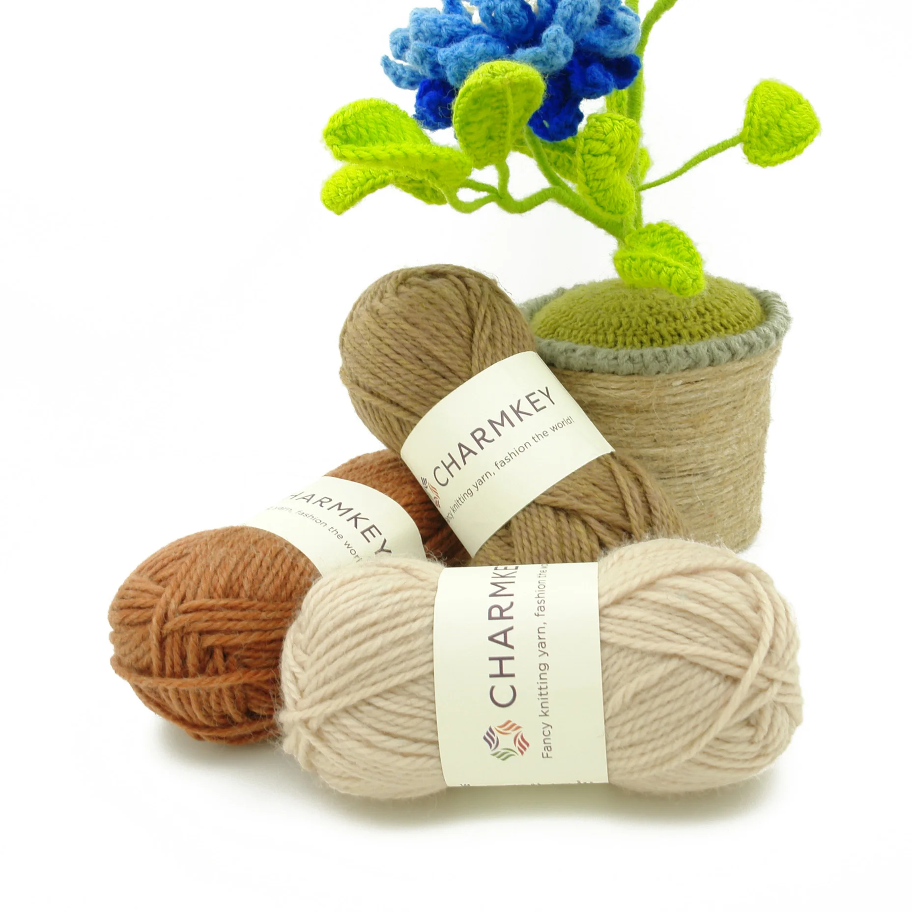 Charmkey Solid Twisted Cheap Acrylic Bkend Wool Bulky Yarn Turkey For