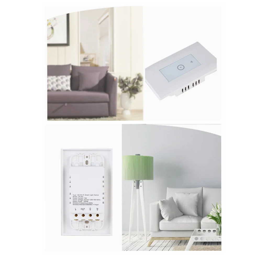 Us 2gang Electrical App Remote Control Wifi Dimmer Wireless 220v Timer Wall Switch Socket For