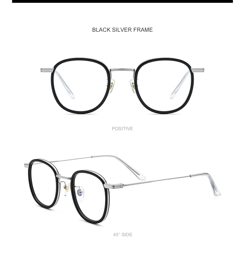 Borregls Titanium Acetate Eyeglasses Frame Men High Quality Vintage