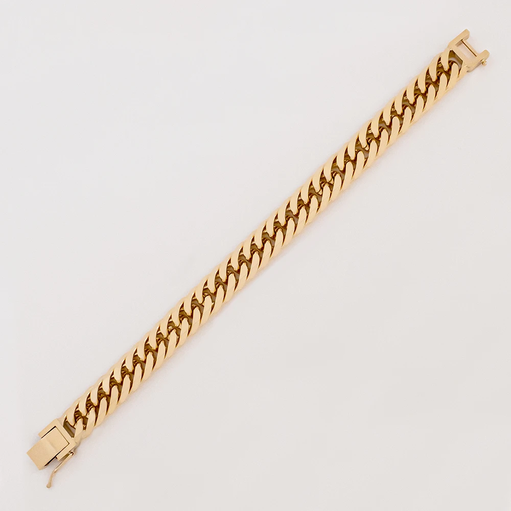 14K Yellow Solid Gold Mens Double Cuban Link Bracelet 23 mm  Avianne  Jewelers
