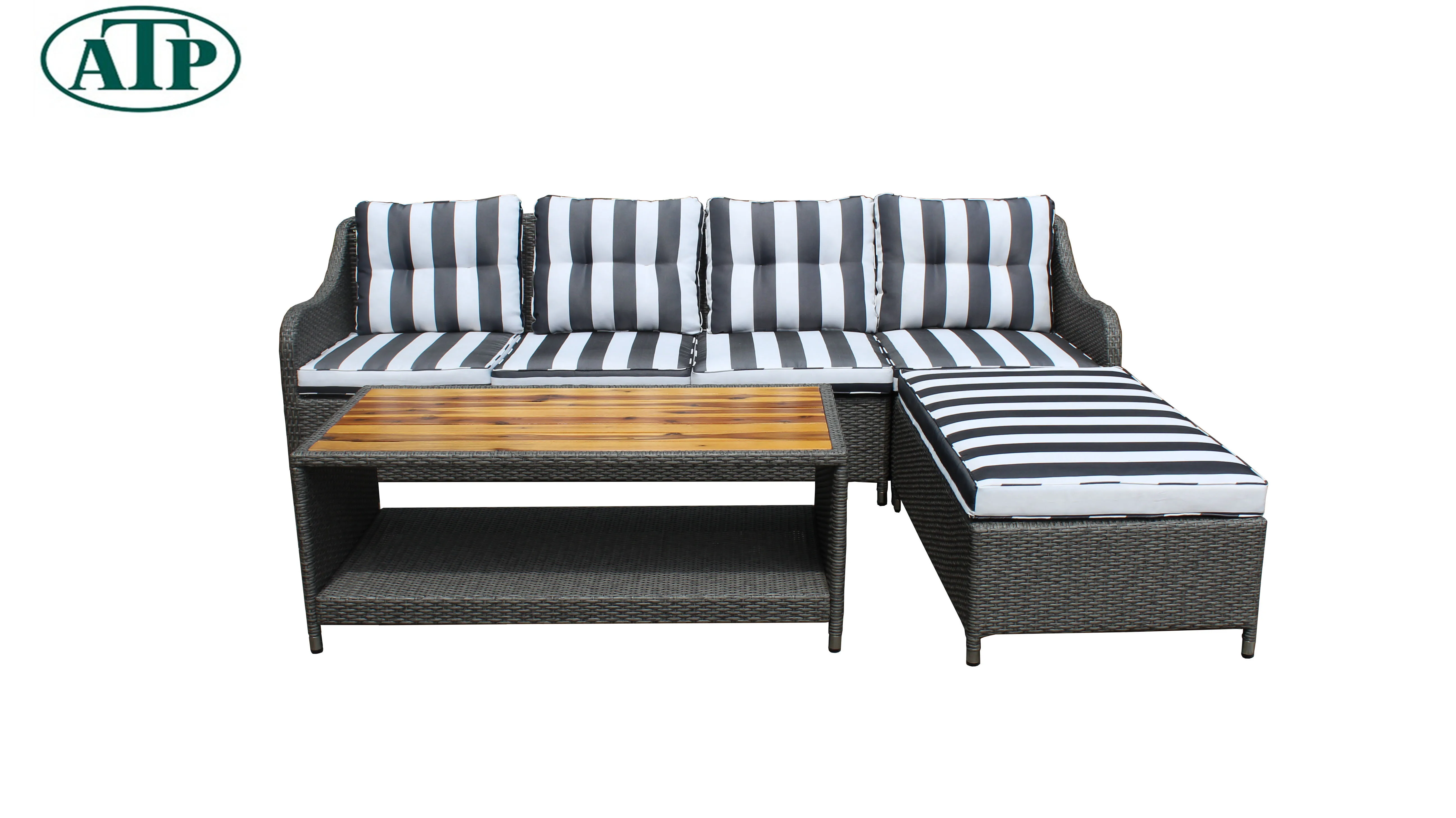 Outdoor Furniture Garden Rattan Sofa Set Set Oem Customized Frame Fabric Furniture Origin From