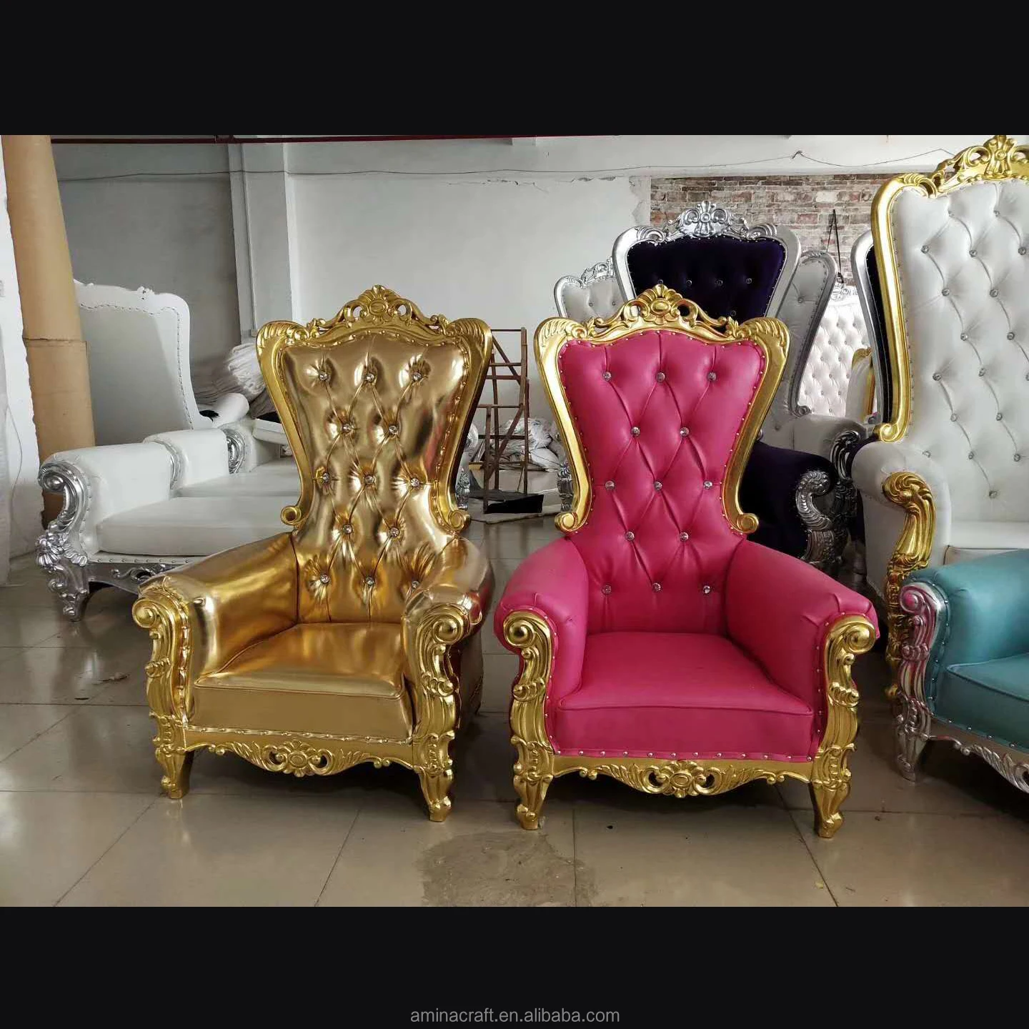 Queen Hotel Banquet Wedding Dining Black King Throne Chair Buy