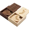 Wooden Heart USB Gift Box USB Flash Drives U Disk Pendrive Wedding Gift Engraving Logo 4GB 8GB 16GB 32GB