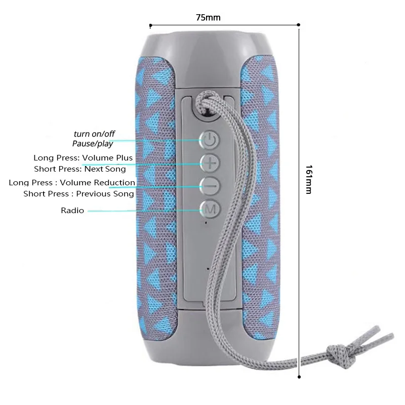 Waterproof Bluetooth Speaker Portable outdoor Rechargeable Wireless Speakers Soundbar Subwoofer Loudspeaker TF MP3 Built-in Mic - ANKUX.COM