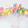 High Quality Halal Lovely Color Sugar Coating Flower Shaped Lollipop Digital Candy