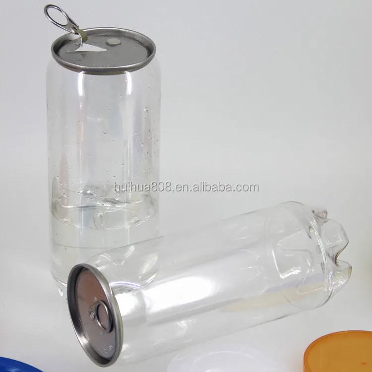 Food Grade Clear Transparent Plastic Beverage Soda Cans With Aluminum