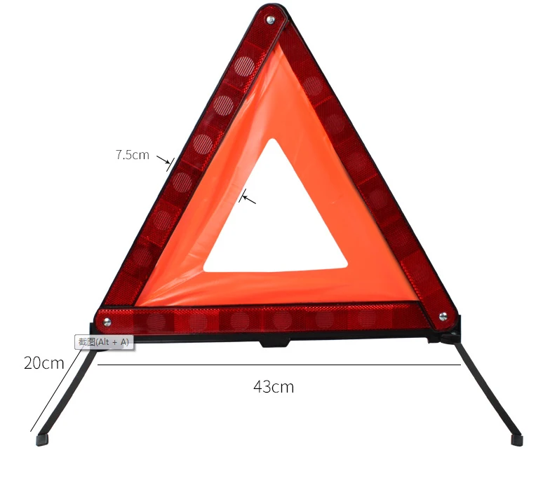 JHY Warning Triangle Fold Up Car Warning Safety Triangle Road-Side Kit 2pcs Reflective Emergency Warning Triangle Kit and Foldable Reflective Safety Vest for Driving Travel 