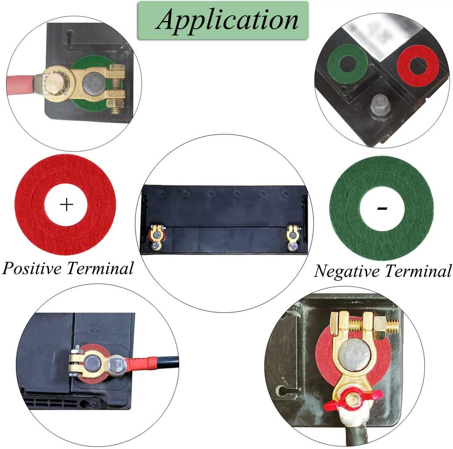 24 Pcs Felt Battery Terminal Anti Corrosion Washers Fiber Battery