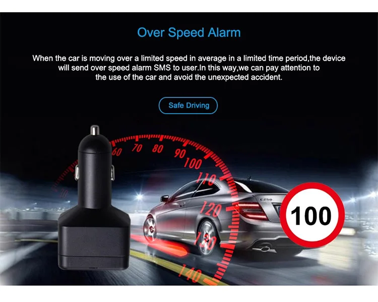 Vehicle Gps Tracker With Dual Usb Car Charger Charging Port Genuine