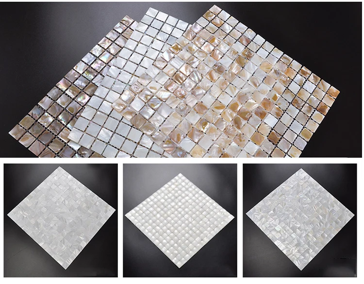 Hot selling mother of pearl shell seamless mosaic wall paper for home decor