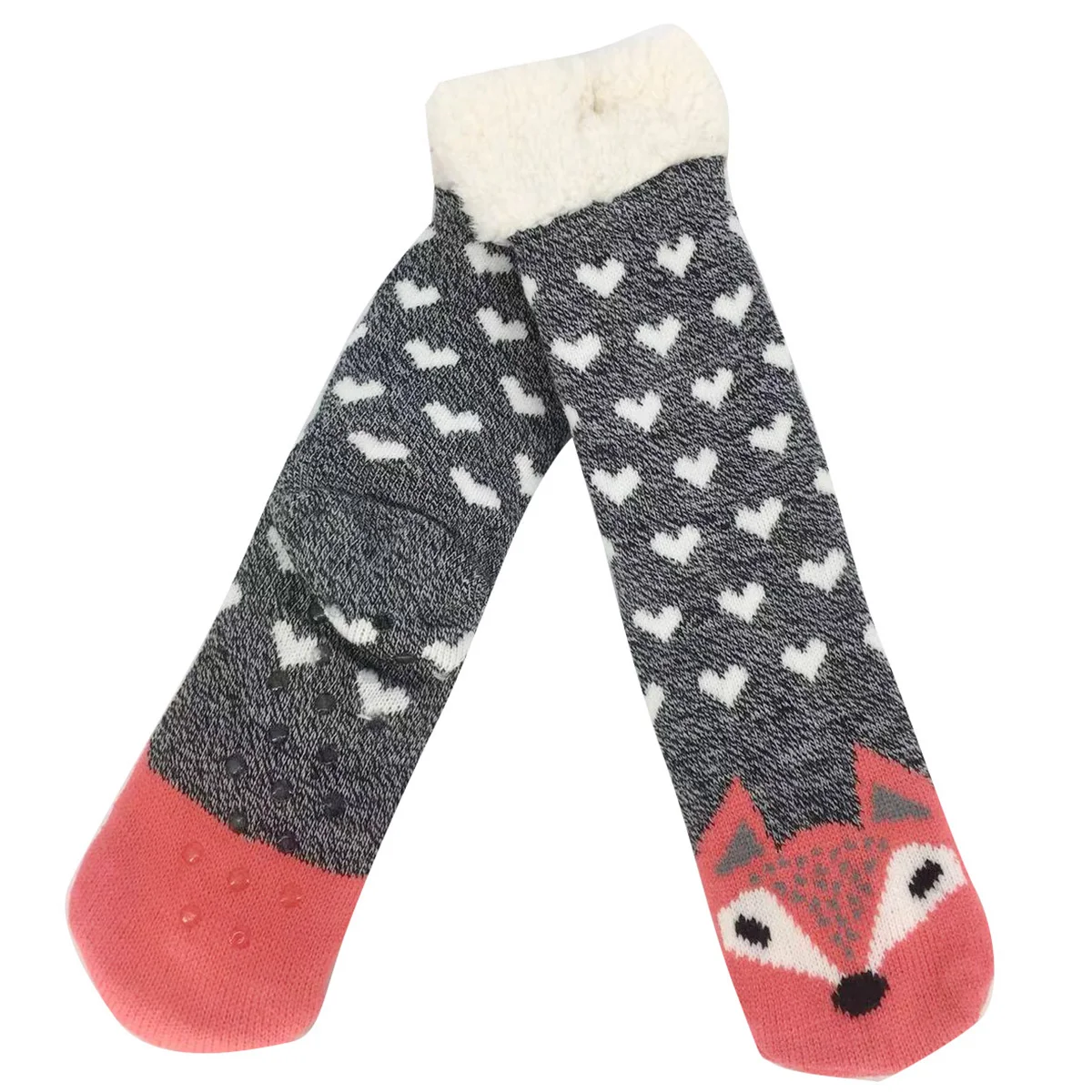 
Wholesale Women Ladies Knitted Winter Warm Lined Indoor Floor Home Slipper Socks 