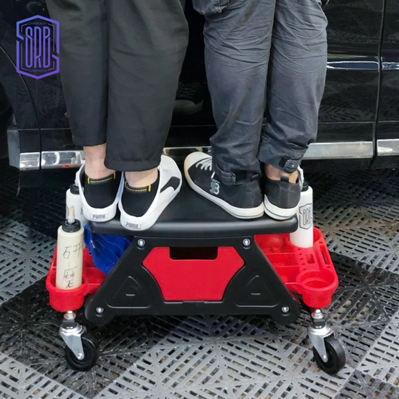 Heavy Duty Roller Mechanics Seat Rolling Car Wash Stool For Car