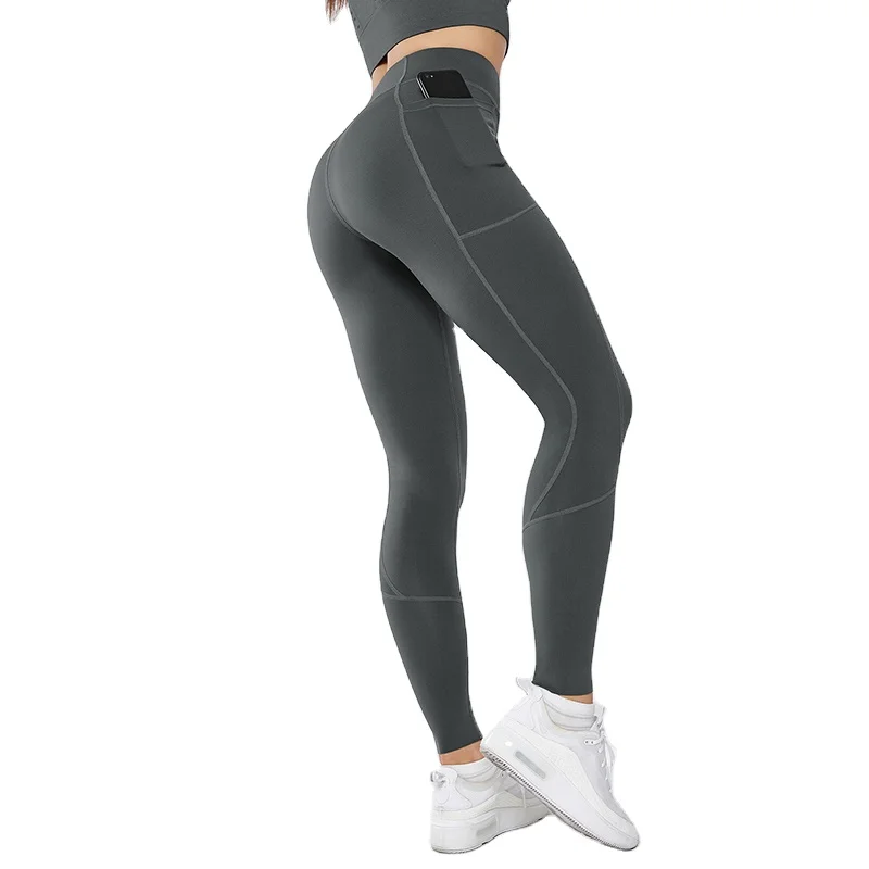 Out Pocket High Quality Fitness Leggings With High Waist Black Tummy ...