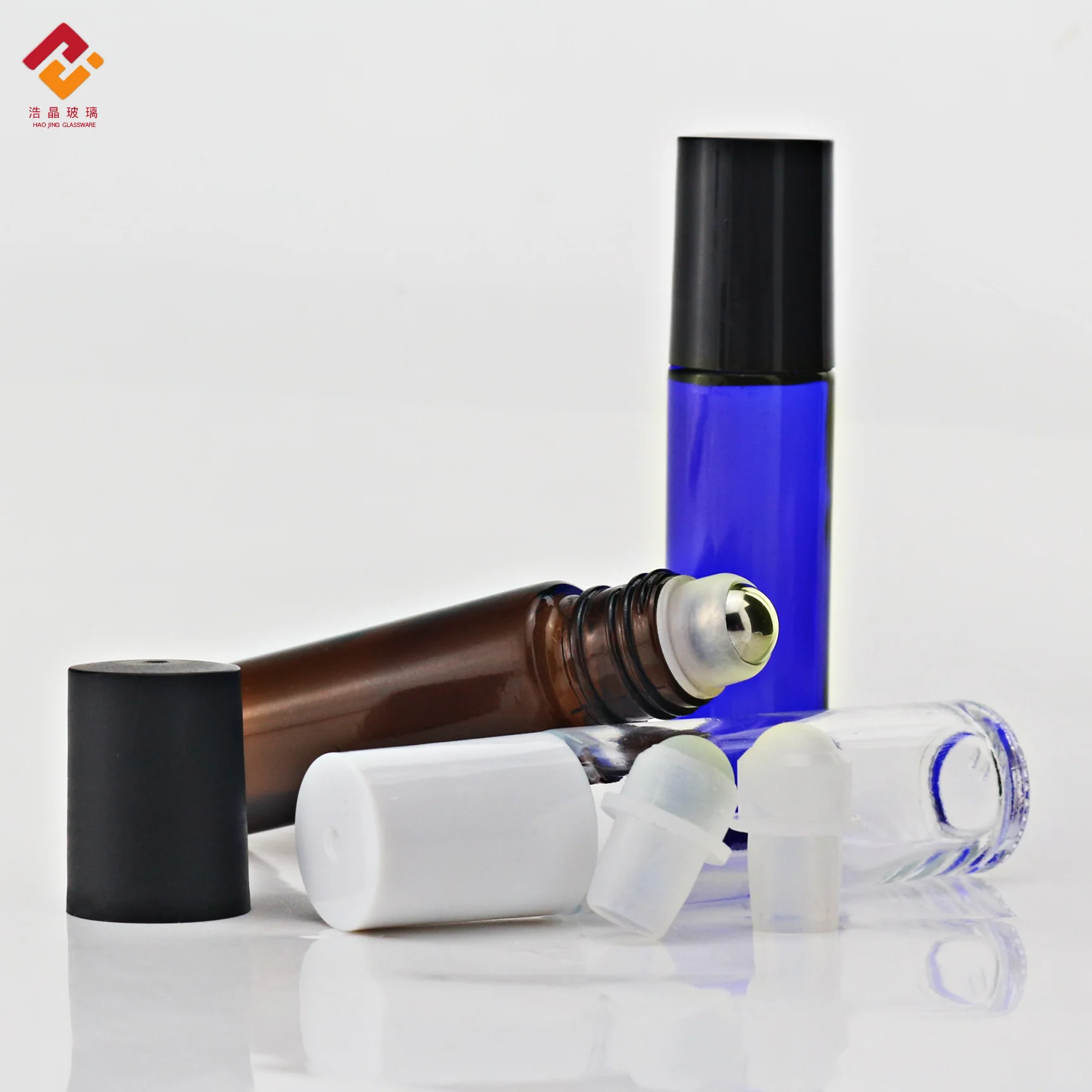 10 Stück 10 Ml Rollerball-Flaschen Mit Kristallchips – Gradient Glas, ätherisches Öl Fläschchen Mit EVA-Tasche