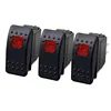 12V 20A Waterproof Car Vehicle Red LED Bar Light Push Button Toggle Switch 3Pin