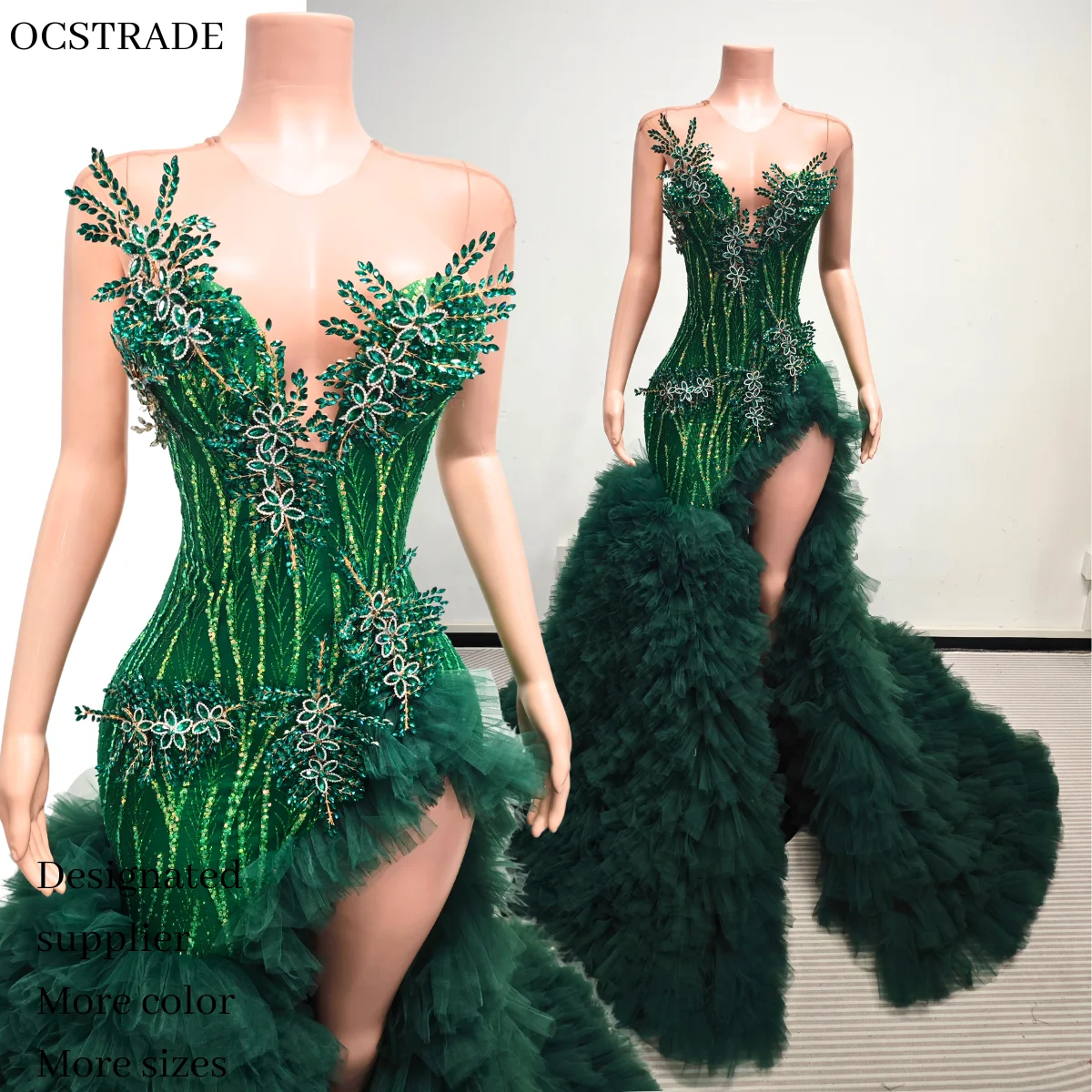 professional green dress Dark Green Dress | Mid-calf Dress With Belt & Pockets | Wedding Guest Dress | Elegant Casual Dress | Party Dress