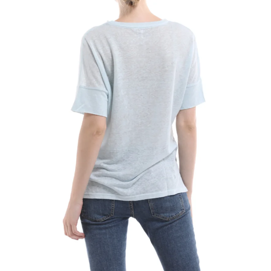 black linen t shirt women's