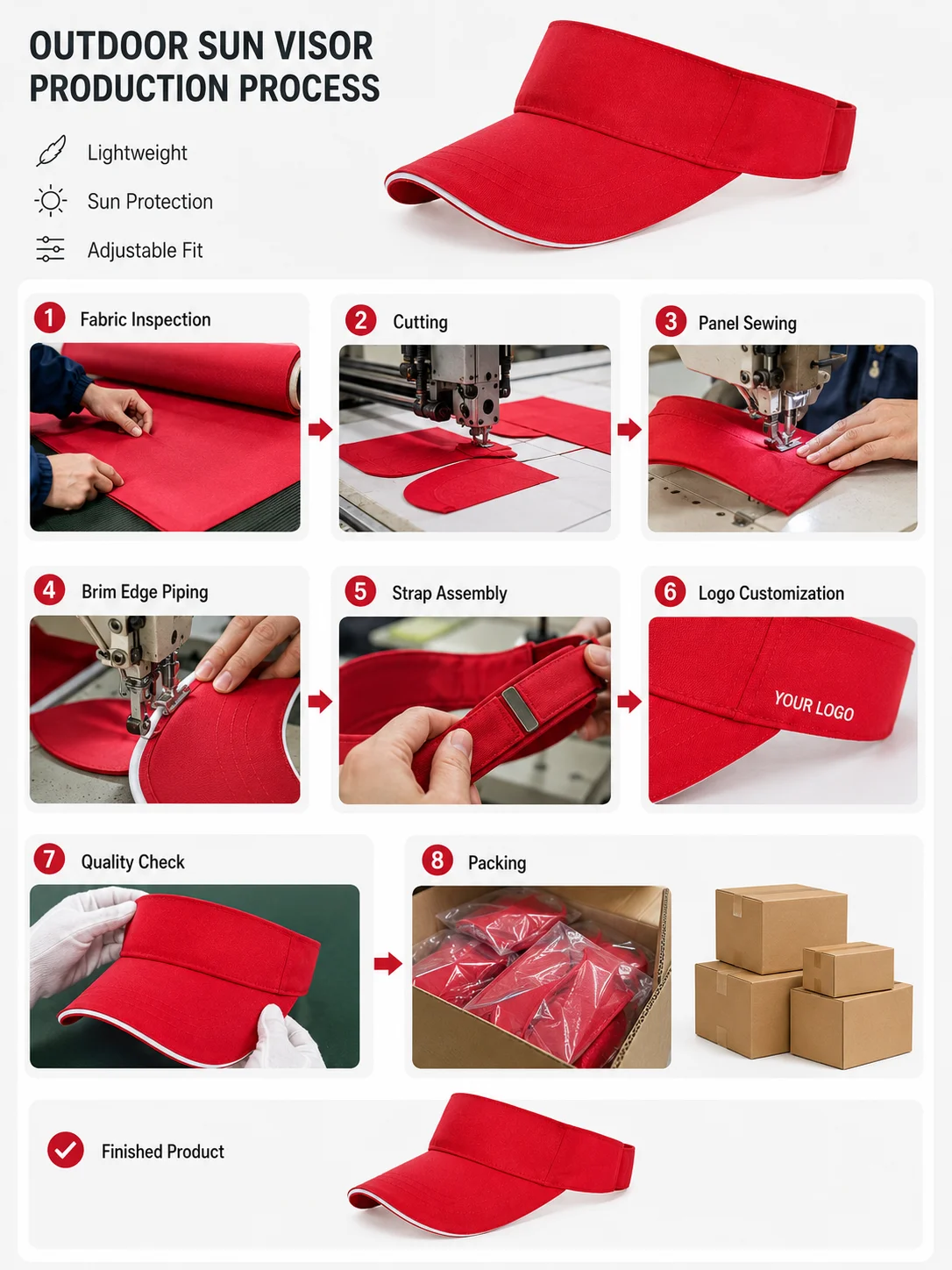 Custom Logo Outdoor Sun Visor Hat Breathable Sport Sun Hat Sun Protection Hat Wholesale OEM