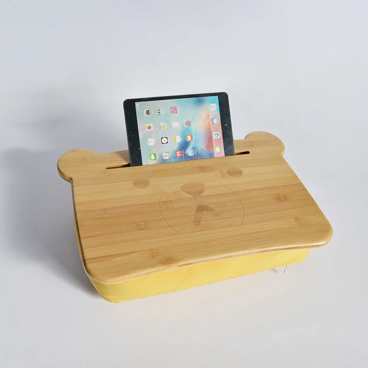 Microbeads Fill Student Use Lap Desk Table Bamboo Laptop Stand With Cushion Buy Laptop Stand