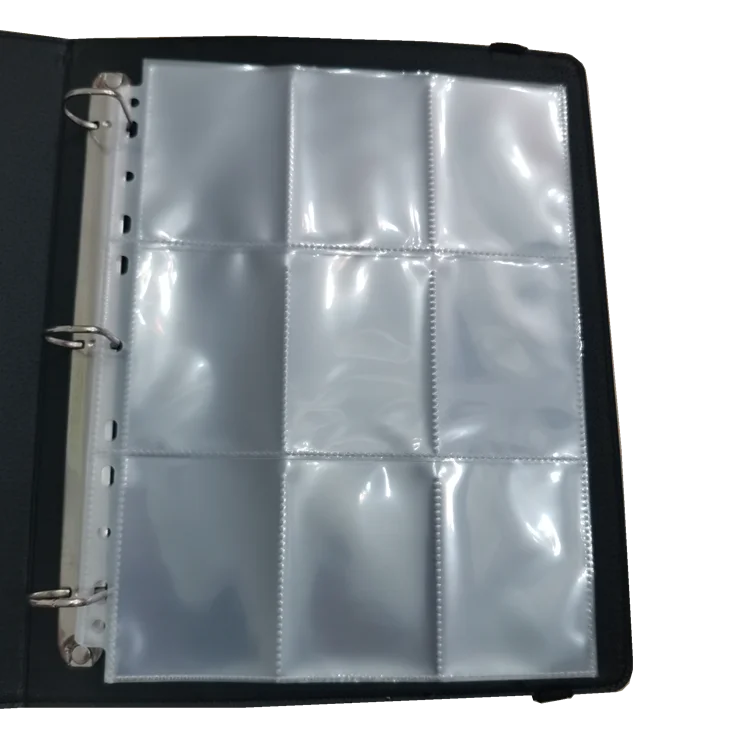 PU cover A4 3 D-Ring Binder file folder hold card sleeves sheet protector (Manufactory)