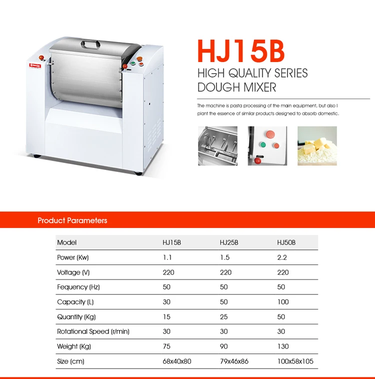 75kg Double Motor Double Speed Spiral Dough Mixer Used For Bread Buy