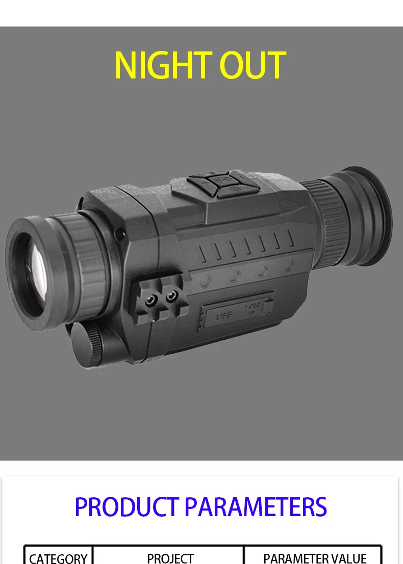 LUGER nv0535 Day &amp; Night Riflescope monocular 3-14x hunting night vision