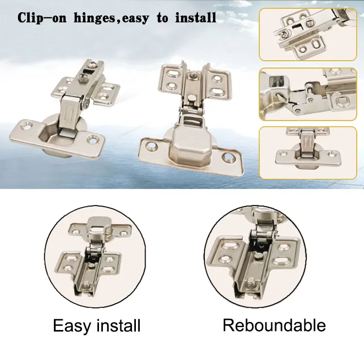 35 Mm Furniture Hardware Rebound Concealed Hinge For Wooden Box Interior Door Hinge Cabinet Hardware Hinges