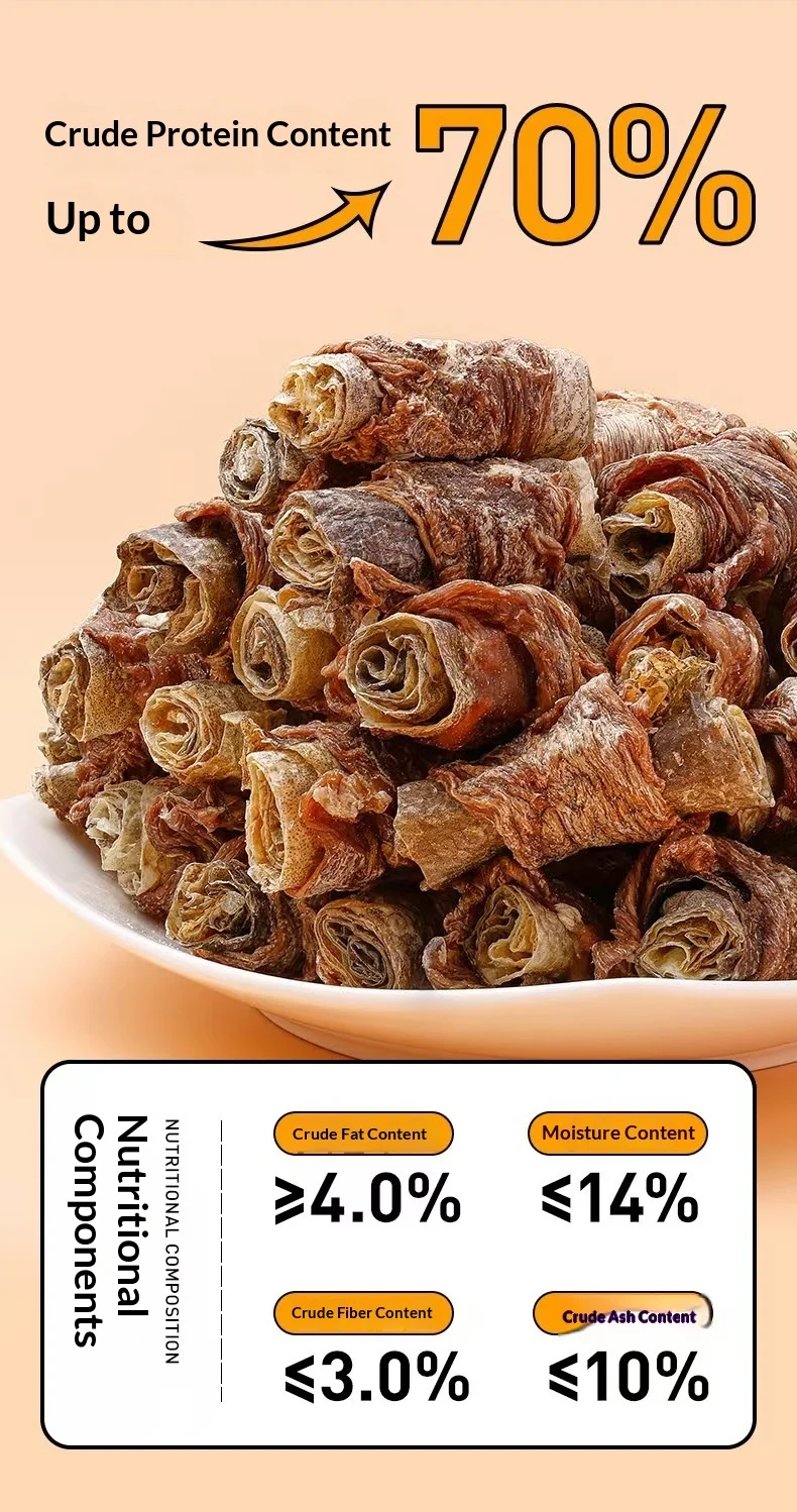 Chicken Duck Meat & Cod Skin Wrapped Grinding Stick Dog Snack for Small Dogs/Puppies Training Bite-resistant manufacture