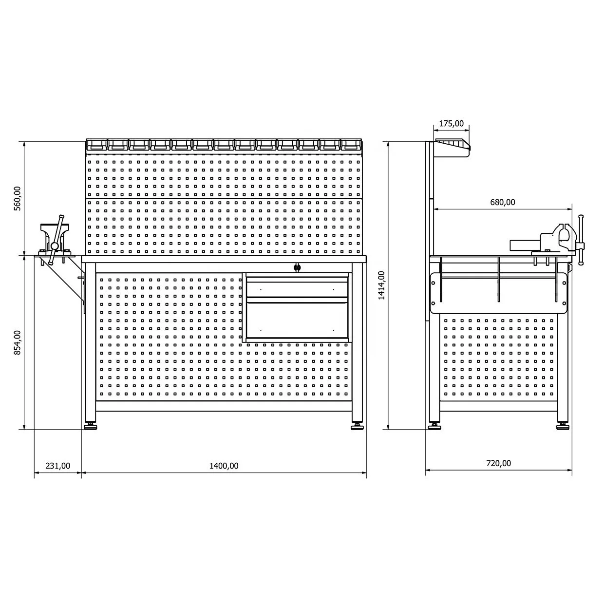 Bodur High Quality Steel Workbench for All Kinds of Areas