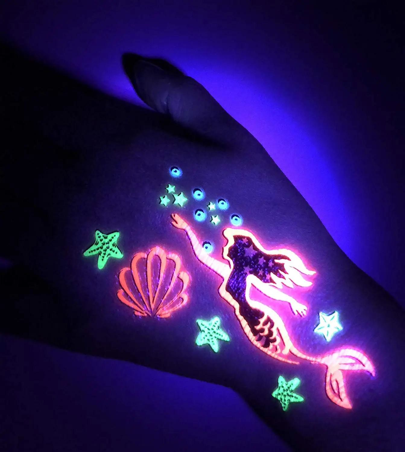 Glow in the dark. Неоновые тату. Флуоресцентные блестки. Тату светится в темноте. Алмазные мозаики светящиеся в темноте.