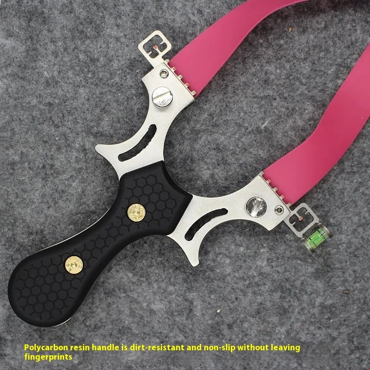 Black Dragon Strong Rubber Band Precision Fast Pressure Slingshot Toy Stainless Steel Free Flat Leather for Kids